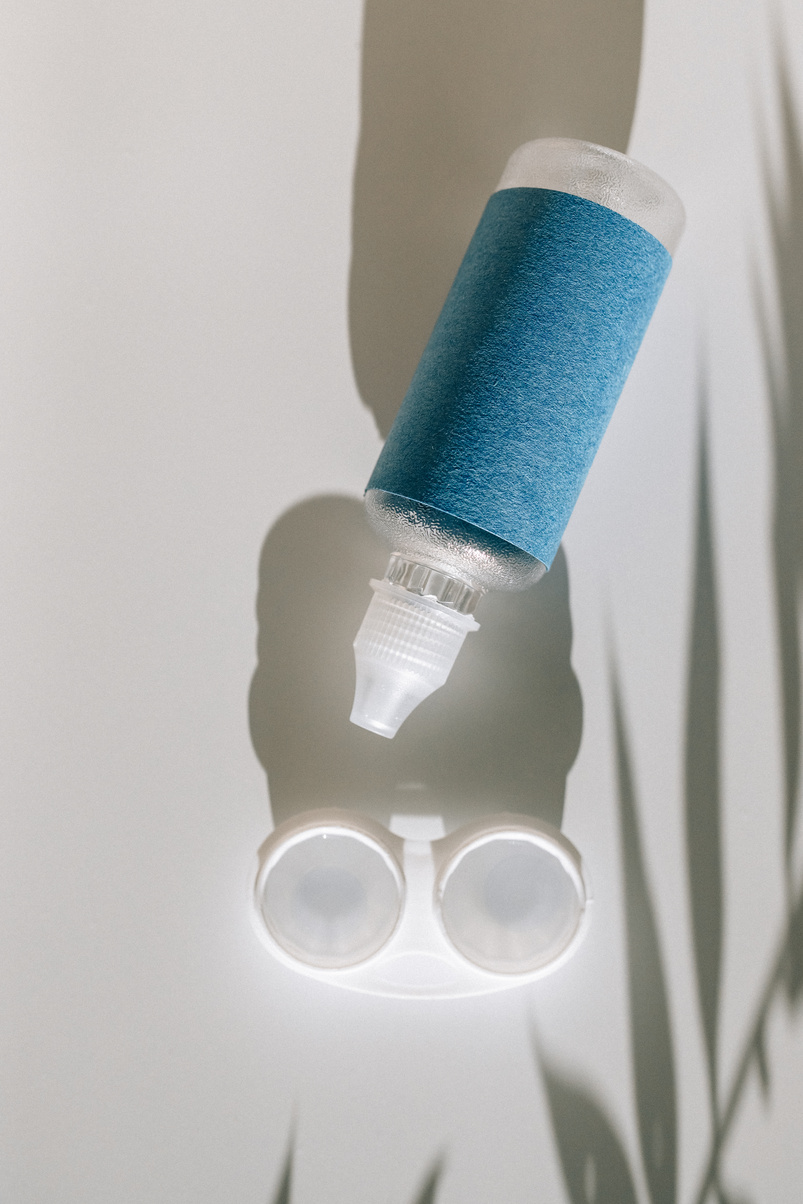 Contact Lenses on a White Table